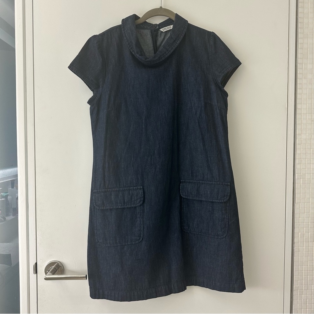 Zara Navy Denim Dress